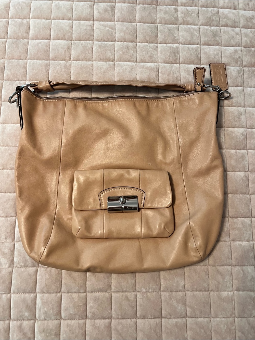 COACH Kristin Large Leather Slouch Hobo Convertible Crossbody Bag 14769